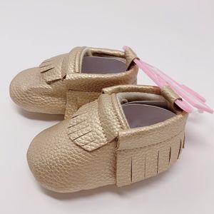 NEW Candy Girl baby  gold moccasins Size 0-6M